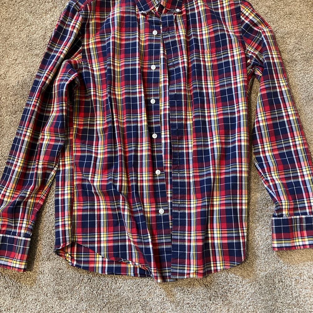 Men's Plaid Shirt - Red, Blue, Yellow